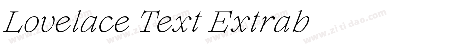 Lovelace Text Extrab字体转换